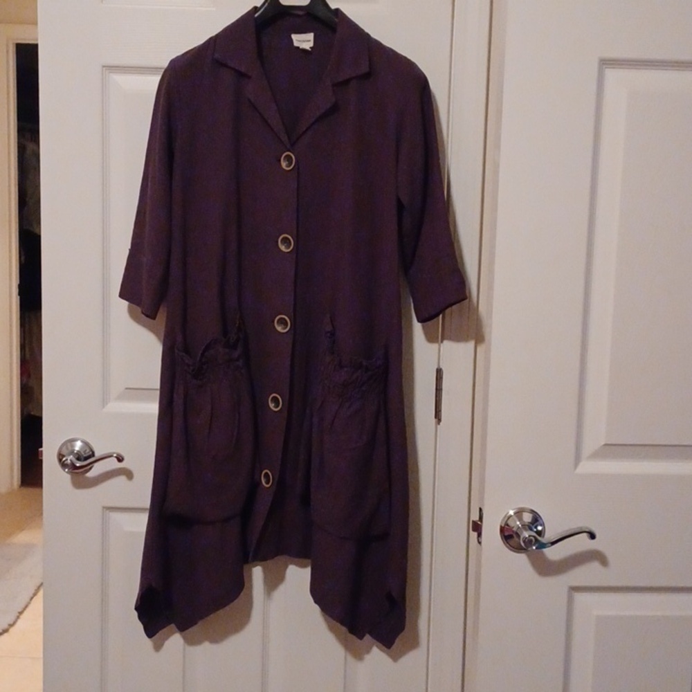 Gray Forcynthia Dress With Uneven Hem And Large Pockets Women's Size Small - Picture 4 of 8